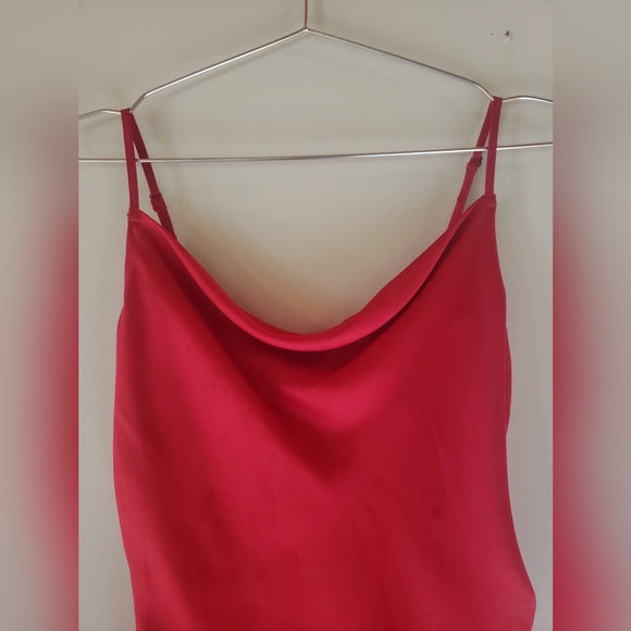 Re:named red silk cowl neck dress size small - Picture 3 of 4